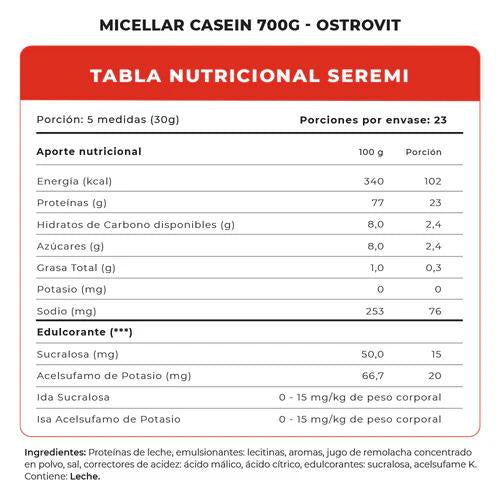 CASEÍNA MICELLAR 700G.