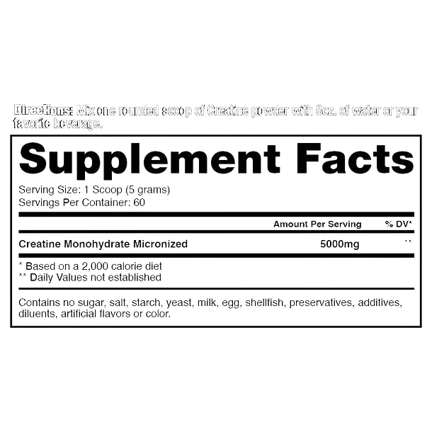 CREATINA MONOHYDRATE 300G.