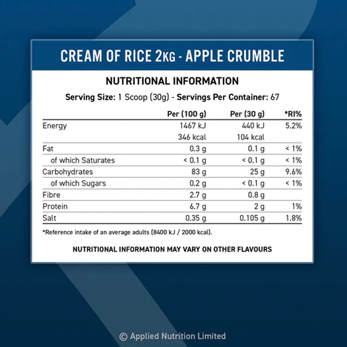 CREMA DE ARROZ 2 kg.