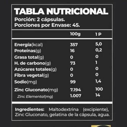 ZINC PRO 100 CÁPSULAS
