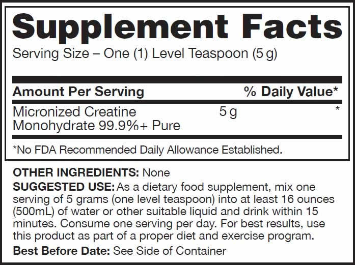 CREATINA MONOHYDRATADA 300G.