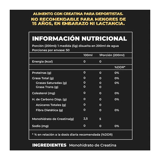 CREATINA 250G. (50 SERVICIOS)