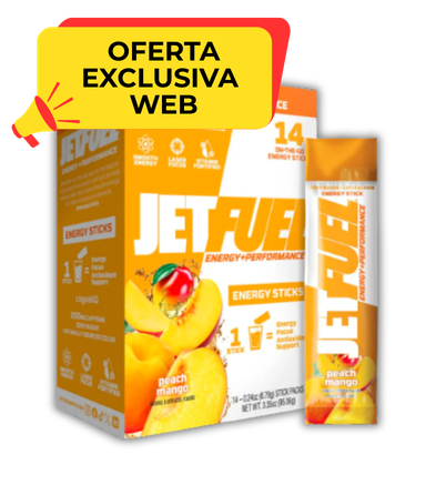 CAJA JETFUEL - 14 SACHET (Cafeína + vitaminas & electrolitos)