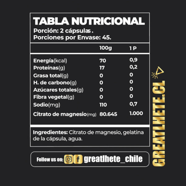 MAGNESIO CITRATO 90 CÁPSULAS