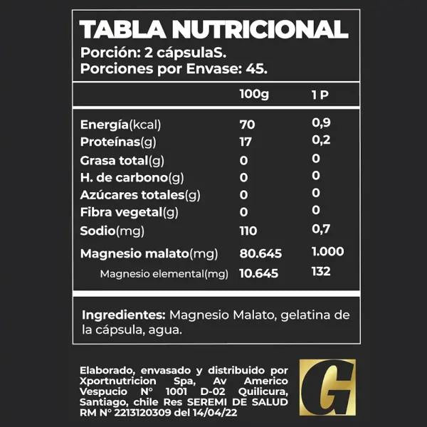 MAGNESIO MALATO 90 CÁPSULAS