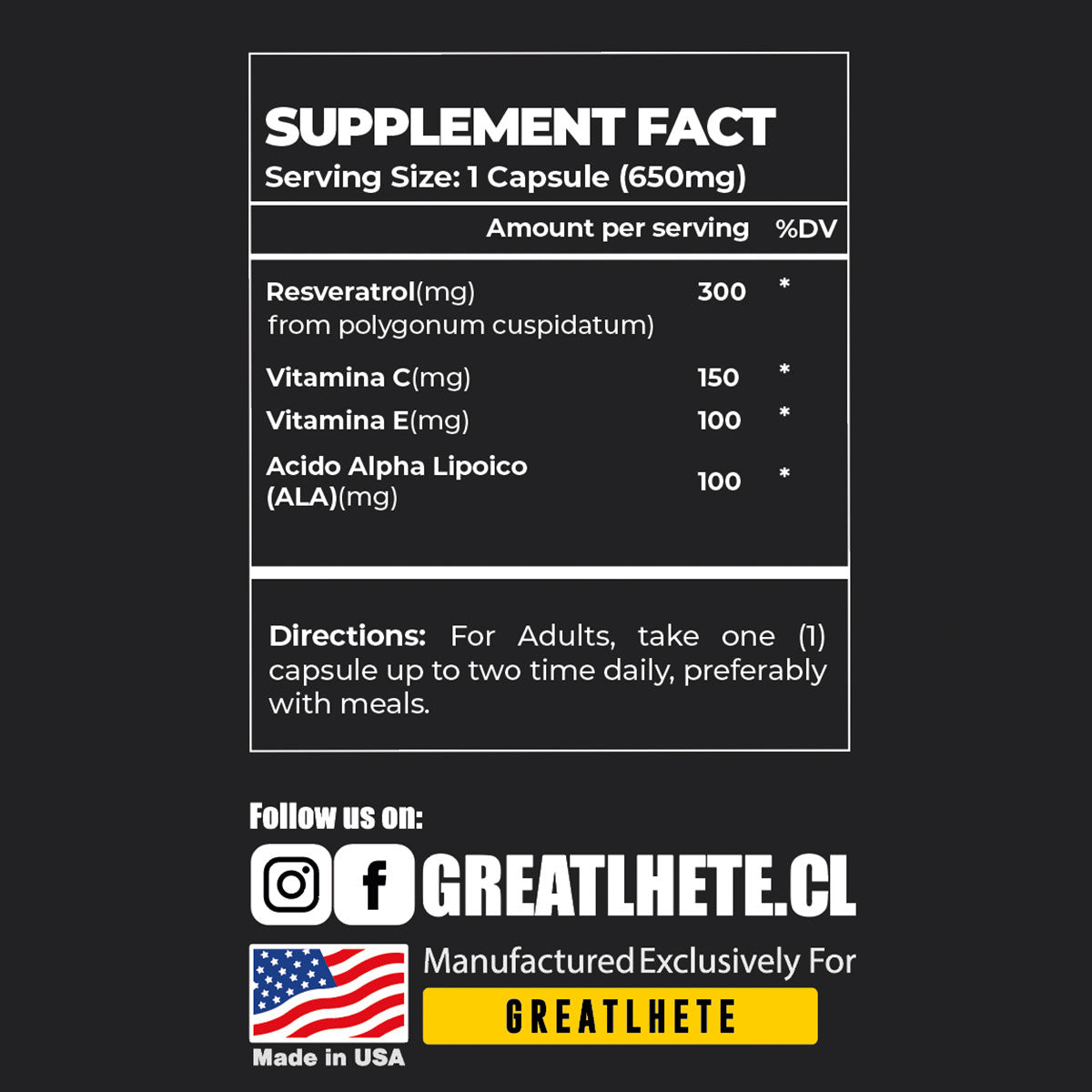 RESVERATROL PRO 45 CÁPSULAS